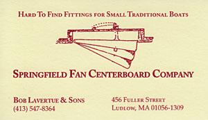 Springfield Fan Centerboard Company Wooden Canoe 