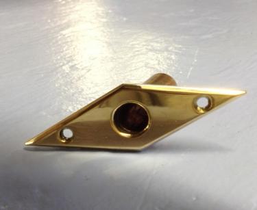 Morris-Style Brass Burgee Socket Wooden Canoe Heritage 